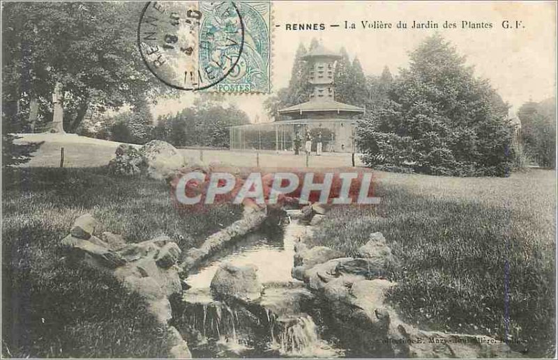 Postcard Old Rennes La Voliere Jardin des Plantes