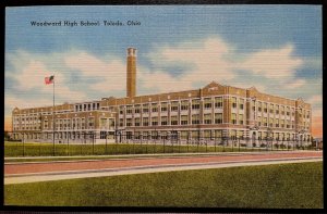 Vintage Postcard 1930-1945 Woodward High School, Toledo, Ohio (OH)