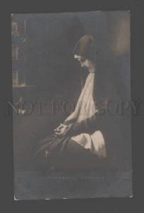 3086412 Sad NUN near Window by KAULBACH vintage PC