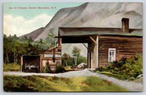 Catskill Mountains New York~Old SACS Tollgate~Wagon in Lean-to~c1910 Postcard