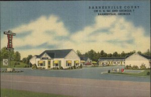 Barnesville GA Court Linen Motel Route US 341 Postcard