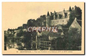 Postcard Old Montresor View Indrois and Chateau