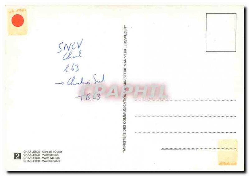 Modern Postcard Charleroi West Station