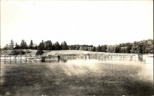 Pemaquid Maine ME Lobster Pound River View Vintage Real Photo Postcard