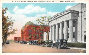 Cedar Rapids, IA Iowa  EL KAHIR SHRINE & Iowa Consistory No 2  ca1920's Postcard