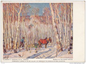 Logging , March in the Birch Woods , Art Gallery of Toronto , Canada , 30-50s