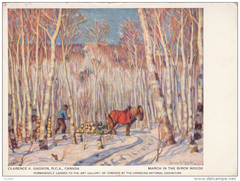 Logging , March in the Birch Woods , Art Gallery of Toronto , Canada , 30-50s