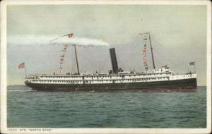 Steamship Steamer North Star c1910 Detroit Publishing Postcard
