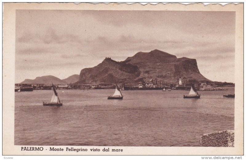 PALERMO - Monte Pellegrino visto dal mare , Italy , 1910s