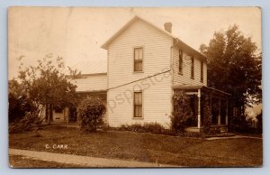 J87/ Carey Ohio RPPC Postcard c1910 Home Residence of C. Carr  777