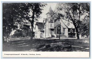 Clarion Iowa IA Postcard Congregational Church Exterior Scene  c1920's Antique