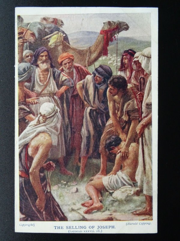 Christian Biblical Scene THE SELLING OF JOSEPH c1920s Postcard by Track Soc