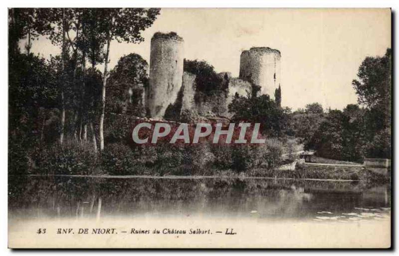 Around Niort Old Postcard Castle Ruins Salbart