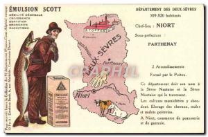 Old Postcard Emulsion Scott Departement Deux Sevres Niort Parthenay