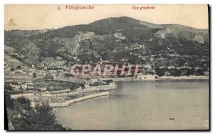 Old Postcard Villefranche Vue Generale