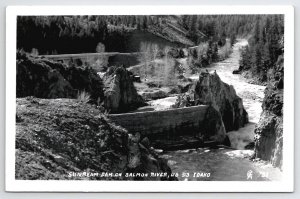 Idaho RPPC Sunbeam Dam On Salmon River ID Photo Postcard V21