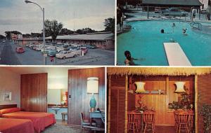 GRAND ISLAND, NE Nebraska  CONOCO MOTEL, CAFE & SERVICE STATION  Pool  Postcard