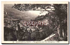 Old Postcard Allevard Les Bains General view taken of chestnut