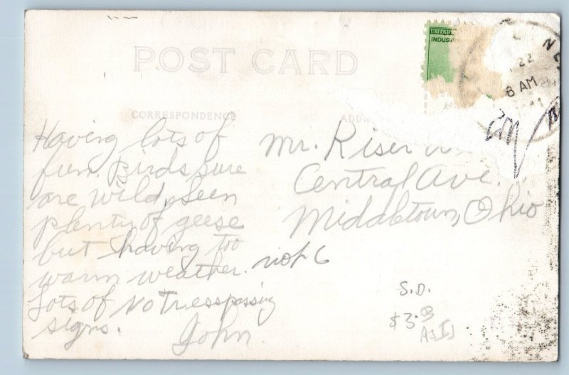 1911 High School Building Estelline South Dakota SD RPPC Photo Antique Postcard