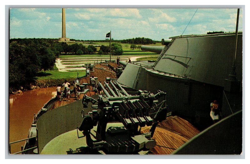 The Battleship Texas & San Jacinto Monument Vintage Standard View Postcard