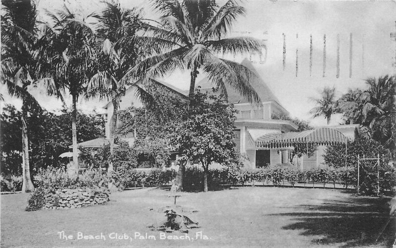 Beach Club Hotel Palm Beach Florida 1907 Postcard Rotograph undivided 12868