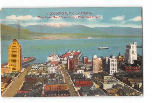 Vancouver British Columbia Canada Postcard 1945 View From Hotel Panorama Room