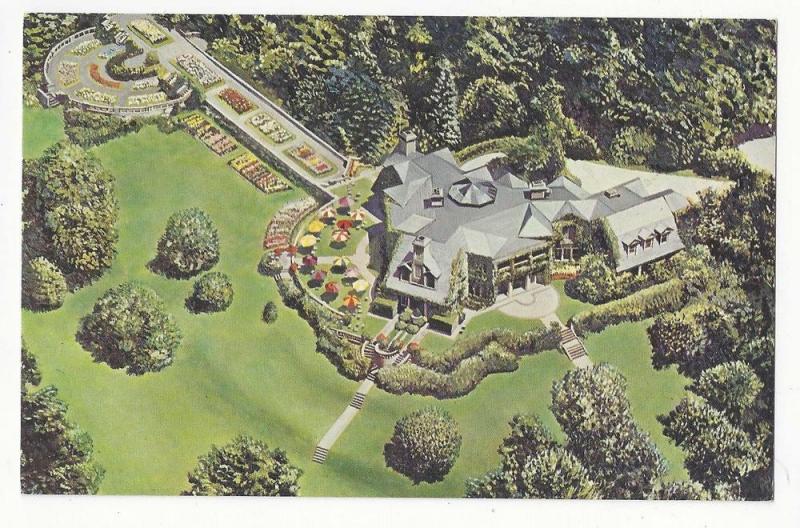 NY Tarrytown Tappan Hill Restaurant Aerial View Postcard