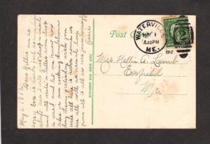 Me Ticonic Falls Railroad train Bridge Kennebec River Waterville Maine Postcard