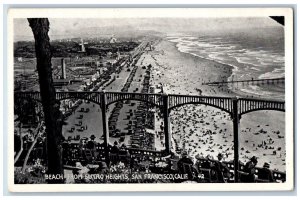 San Francisco California CA Postcard Beach Sutro Heights c1920 Vintage Antique