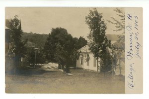 NH - Warner.  Village View, July 20, 1905     RPPC