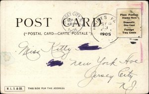 Catskill Mountains New York NY Hotel Kaaterskill Boulder c1910 Vintage Postcard