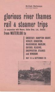 River Thames & Steam Boat Trips From Waterloo To Oxford Reading 1964 Flyer Guide