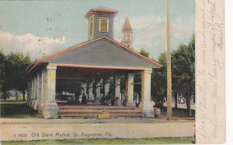 Florida St Augustine Old Slave Market 1909 Rotograph sk7247