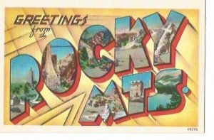 Vintage Postcard Greetings from Rocky Mountains