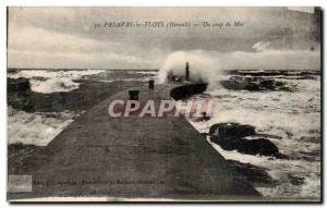 Surroundings of Montpellier Palavas Old Postcard A sea suddenly