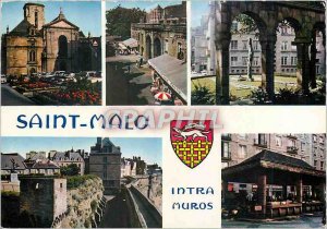 Modern Postcard The Colors Britain Saint Malo Intra Muros The Cathedral Porte...