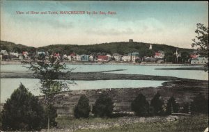 Manchester by Sea MA River & Town c1910 Postcard