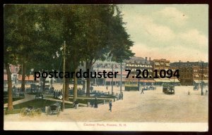 h4051 - KEENE New Hampshire Postcard 1900s Central Park. Tram