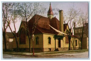 1908 First Congregational Church Exterior Scene Fort Dodge Iowa IA Postcard 