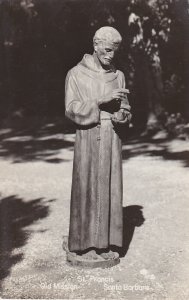 California Santa Barbara Old Mission St Francis Statue Real Photo