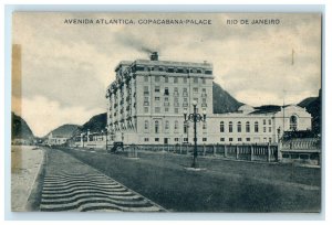 c1905s Avenida Atlantica Copacabana Palace Rio De Janeiro Brazil Posted Postcard