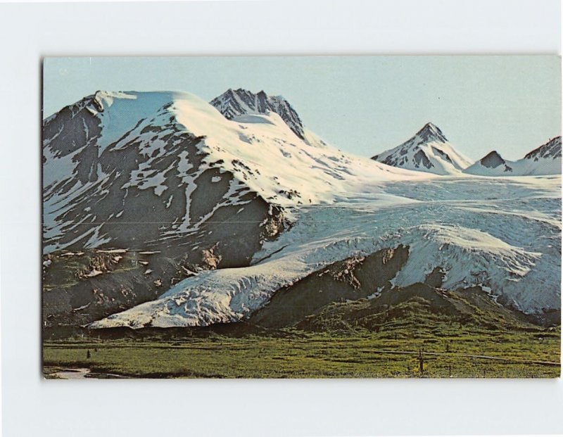 Postcard Worthington Glacier on Richardson Highway Alaska USA