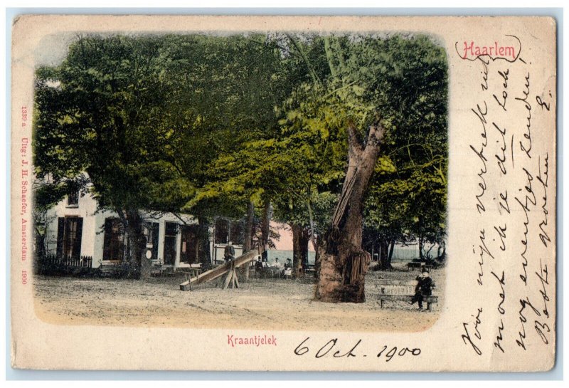 1900 Kraantje Lek Haarlem Overveen Netherlands Antique Posted PMC Postcard