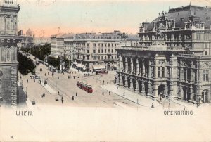 Austria 1907 Opernring Opera Tram Wien Vienna vintage postcard B933