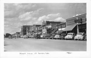 Gordon NE Pontiac Dealership Western Union Storefronts Old Cars RPPC