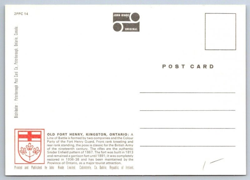 Line Of Battle Formation, Fort Henry, Kingston, Ontario, Postcard #1