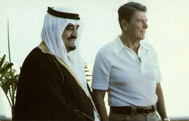 saudi arabia, King Fahd bin Abdulaziz Al Saud & US President Ronald Reagan 1981