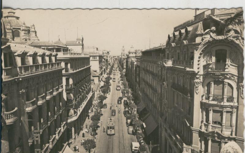 Postal 009554: Gran via de Colon de Granada