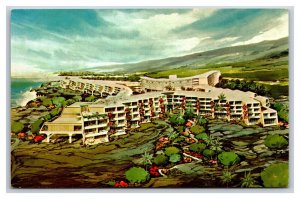 Kona Surf Hotel Artist Concept Keauhou Bay Hawaii HI UNP Chrome Postcard S7