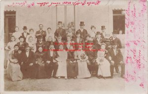 Luxembourg Postmark & Stamp, RPPC, Group of Well Dressed People